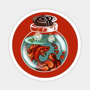 Red Beta Fish in a Potion Magnet